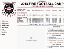 Tablet Screenshot of firefootballcamp.com